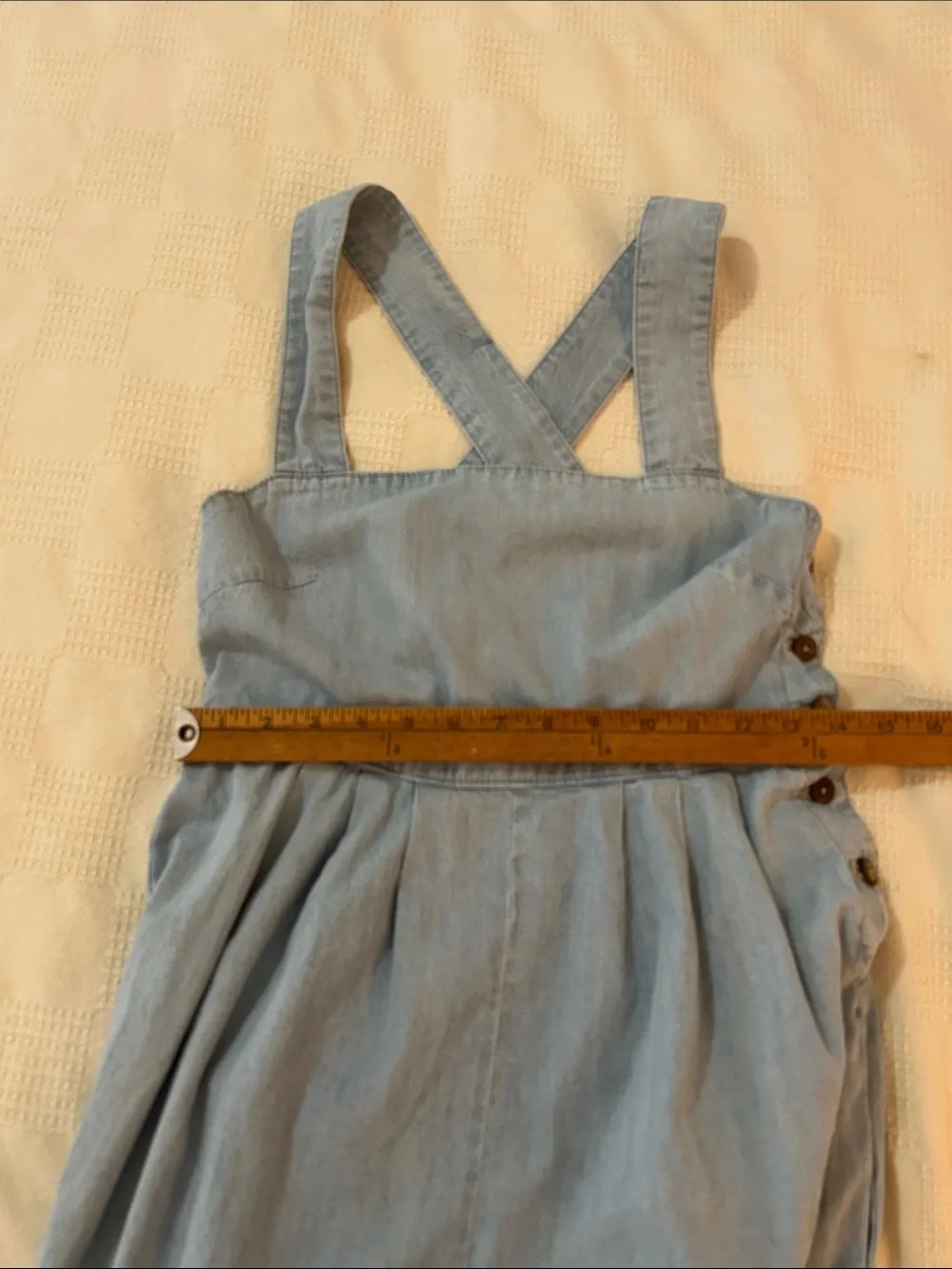 Free People Fara Jumpsuit in a light denim chambray wash size 2